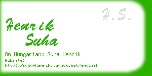 henrik suha business card